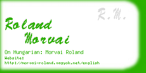 roland morvai business card